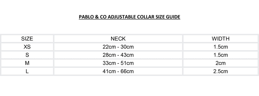 Pablo & Co Rainbows Adjustable Collar